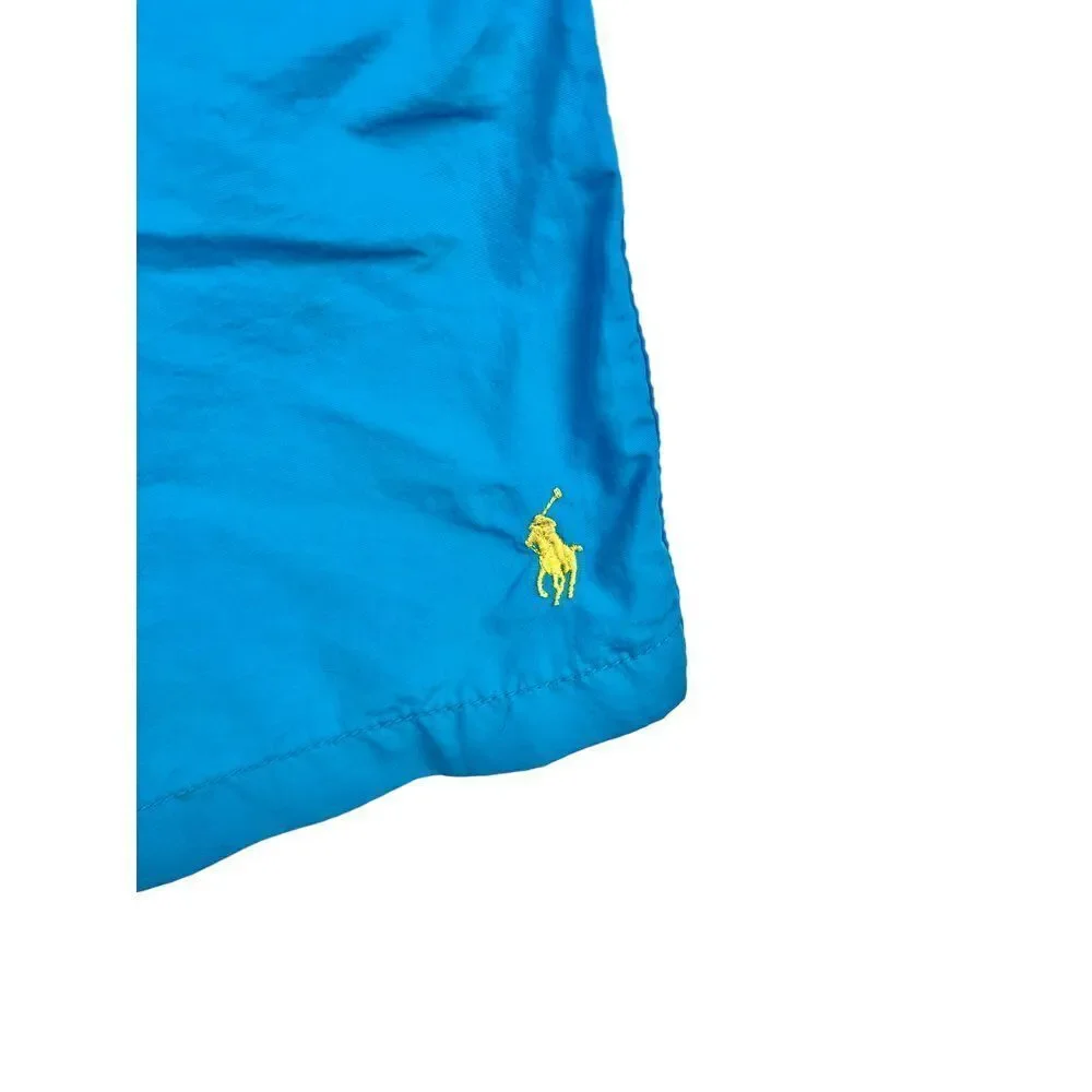 RALPH LAUREN Mens Preppy Classic Aqua‎ Yellow Swim Trunk Size XL 5